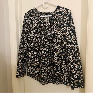 NWT Who What Wear black floral blouse